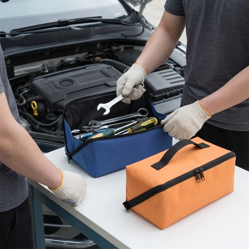 Portable Expandable Electrician Tool Bag Heavy Duty Oxford Cloth Carry Handle Wear Resistant Household Storage Case Organizer