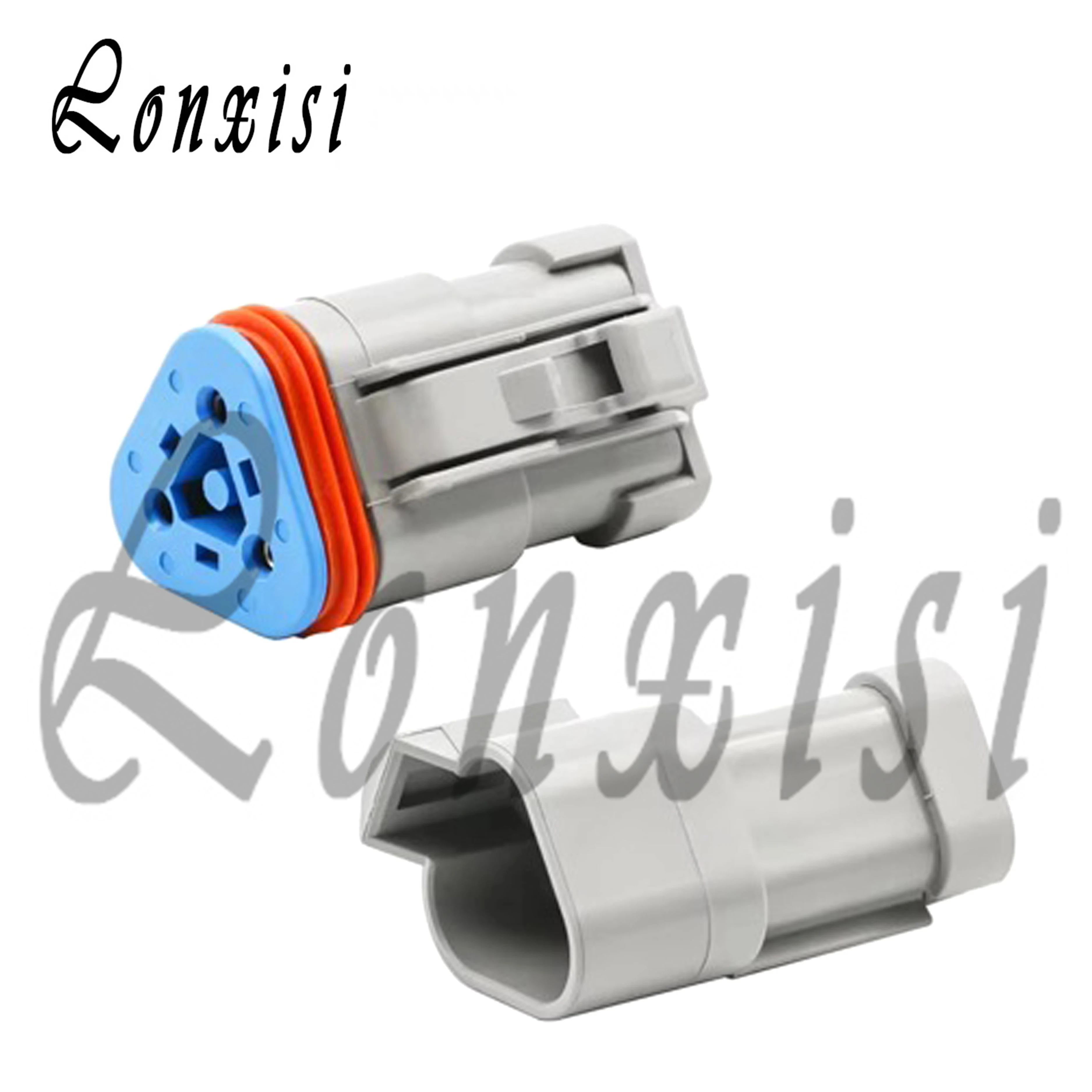 

1 Set 3 Pin DT06-3S-P006 ROSH Environmental Protection IP68 Deutsch DT04-3P-P006 Connector With 120 Ohm Resistance