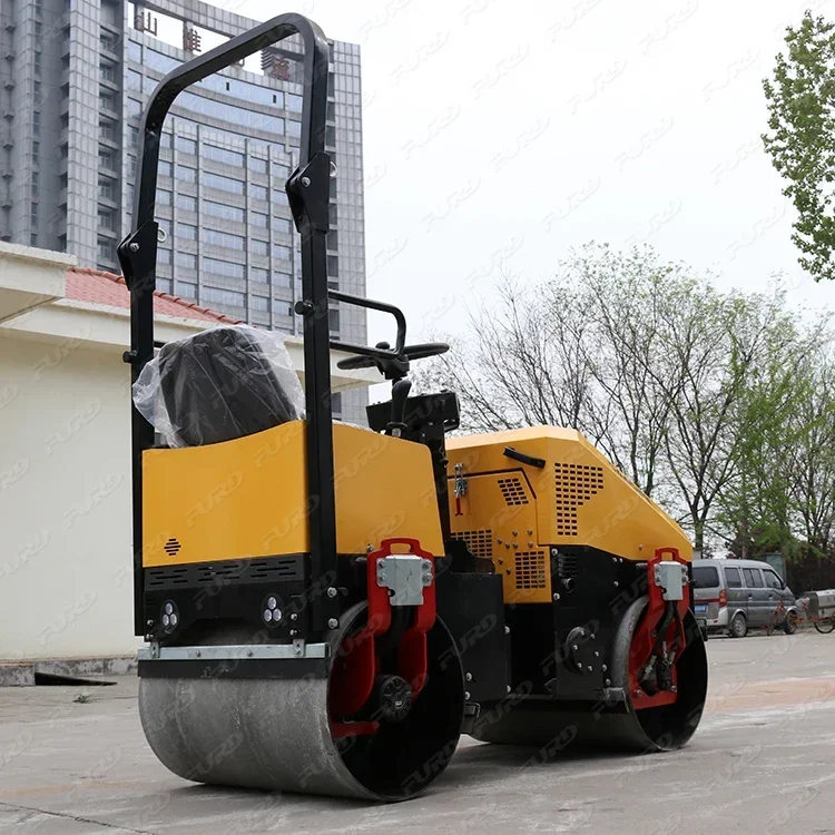 Famous Brand Construction Machinery Mini Double Drum Vibratory Asphalt Road Roller 1 Ton Road Roller Price