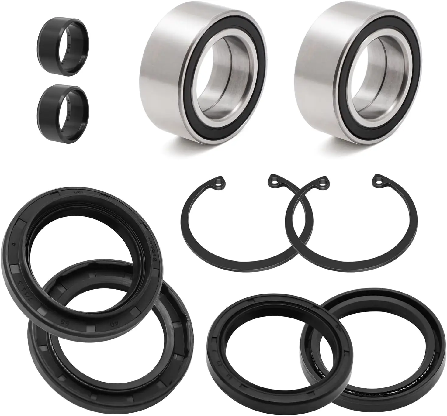 Retenes de Rodamientos de Rueda Delantera para Honda FourTrax 300 Rancher 350 400 420 Solo para 4x4, OEM # 91051-HC5-003 91209-HN2-003 91256-HC5-003