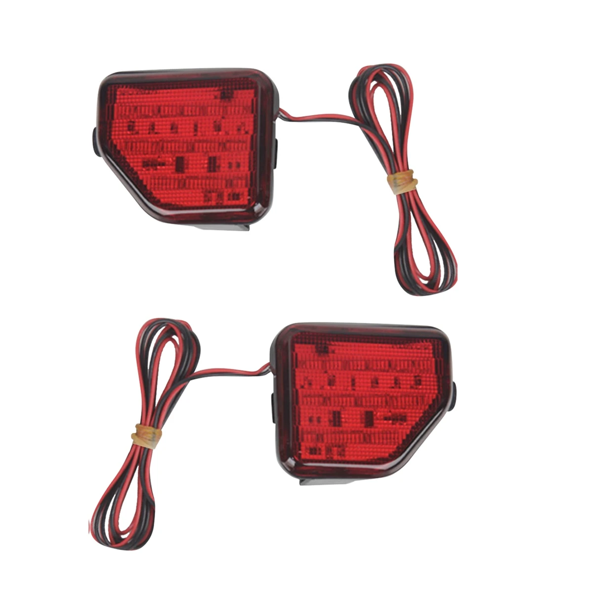 2Pcs LED Rear Bumper Reflector for Jeep Wrangler JL 2018-2022 Tail Light LED Side Marker Lamps Red Lens