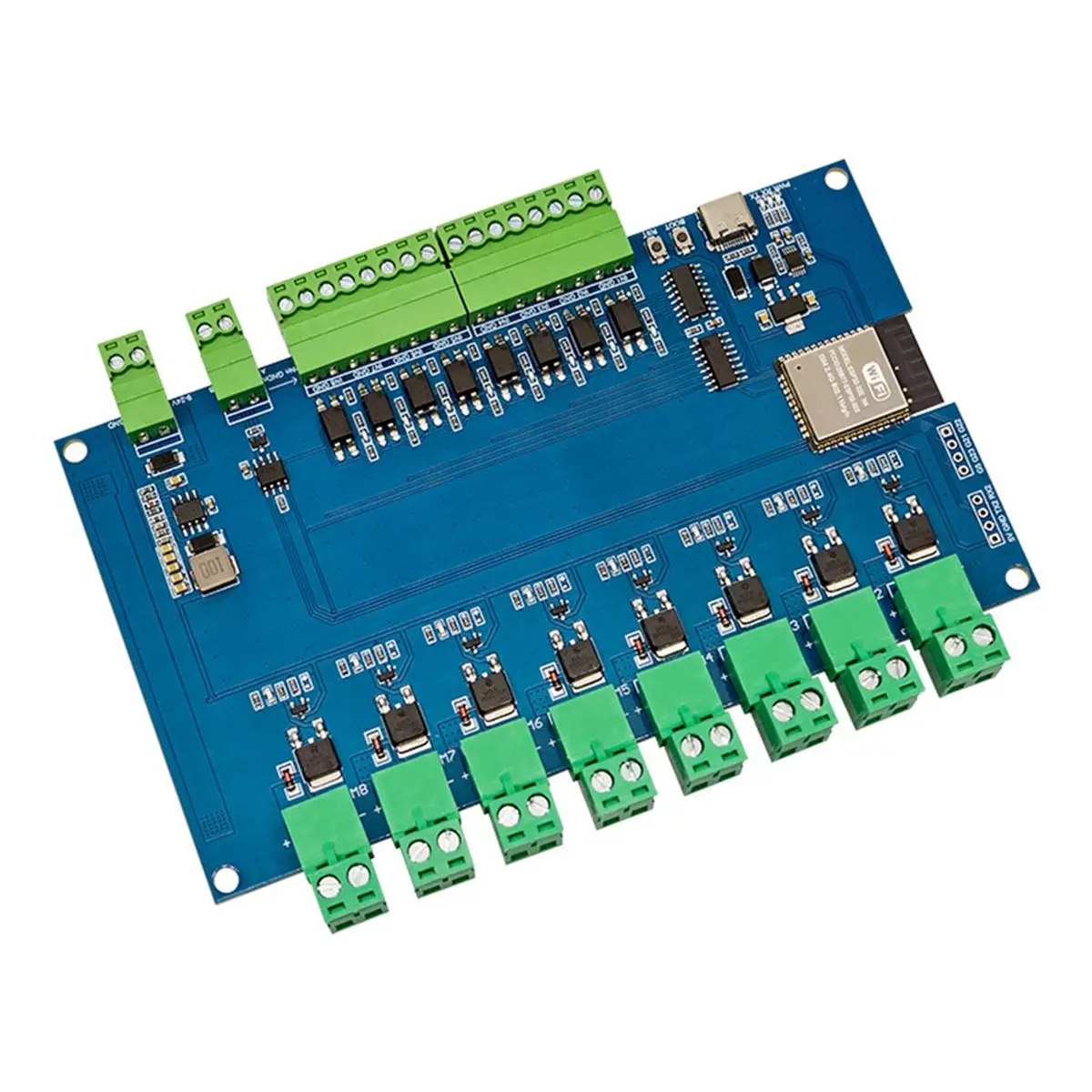 RS485 Modbus Wifi Bluetooth 8-Way Relay Module Optocoupler Isolation 8 Channel Relay Module Tyep C and DC 7-24V