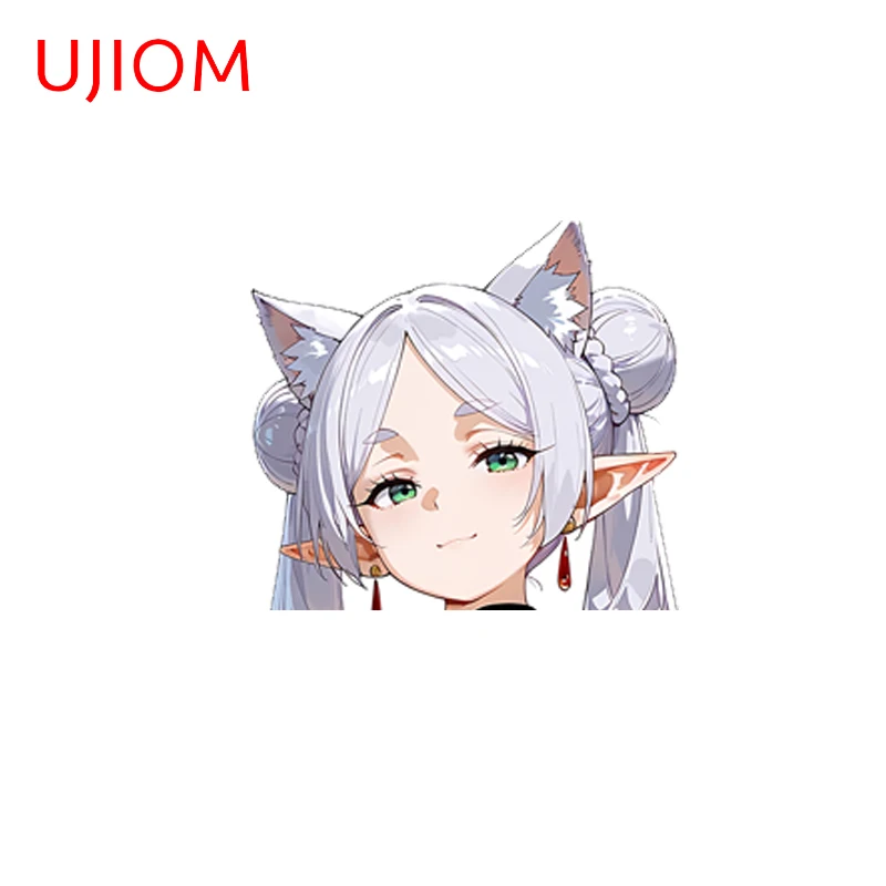 UJIOM Frieren Artistic Girl Wall Sticker Cat Ears Artistic Attractive High Quality Decal Suitable For Veneer Sofa Wall Decor