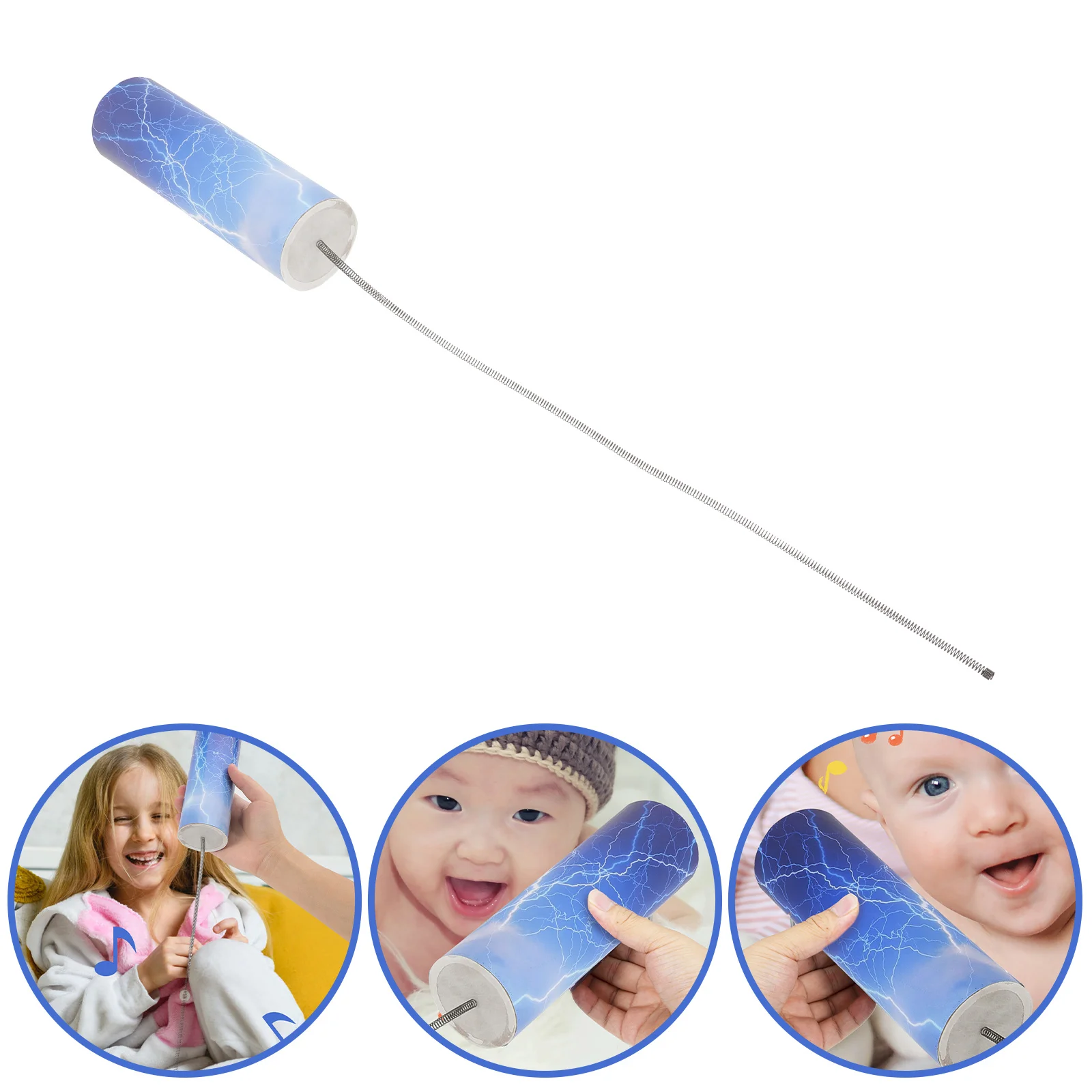 Kids Percussion Instrument Thunders Dubbing Toy Toys Music Teaching Supply Plaything Maker Spring Drum