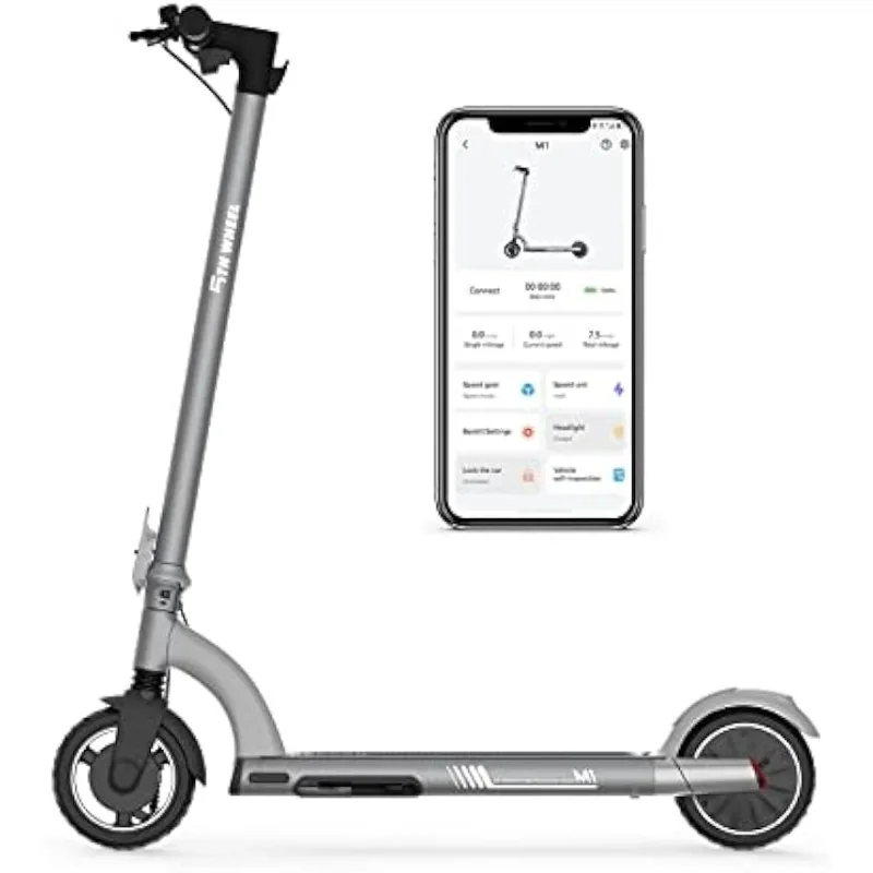 

5TH WHEEL M1 Electric Scooter - 13.7 Miles Range & 15.5 MPH, 500W Peak Motor, 8" Inner-Support Tires, Triple Braking System