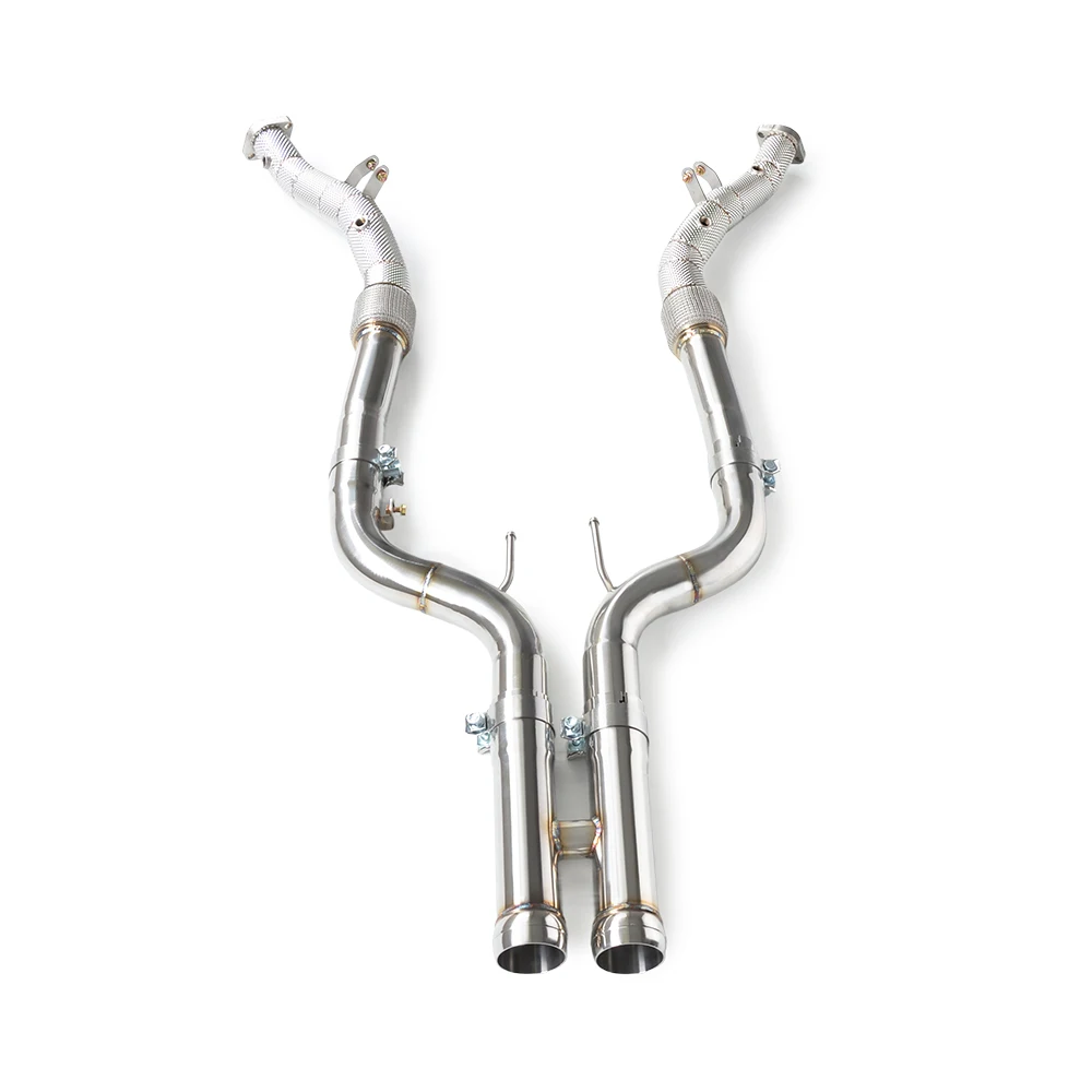 

Wholesale Exhaust downpipe for Mercedes Benz S63 AMG W222 5.5T 2015-2020 high-performance exhaust pipe insulation layer exhaust