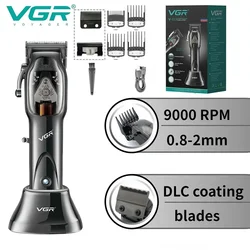 VGR Original Hair Clipper Professional Hair Trimmer Beard Haircut Adjustable Hair Cutting Machine Barber Clipper for Men V-653