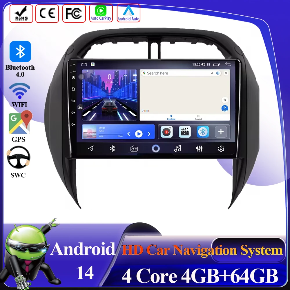 

Android Auto Carplay For Toyota RAV4 RAV4 2003-2005 Intelligent System Car Multimedia Player Wifi GPS Bluetooth Touch Display