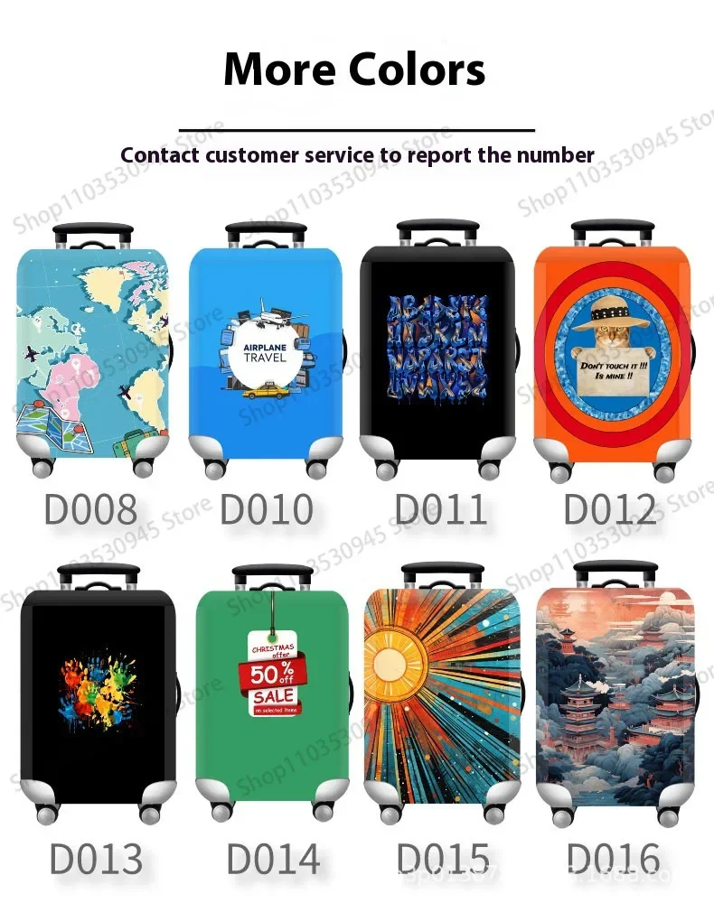 Thick Elastic World Map Luggage Protective Cover Zipper Suit For 18-32 inch Bag Suitcase Covers Trolley Cover Travel Accessories