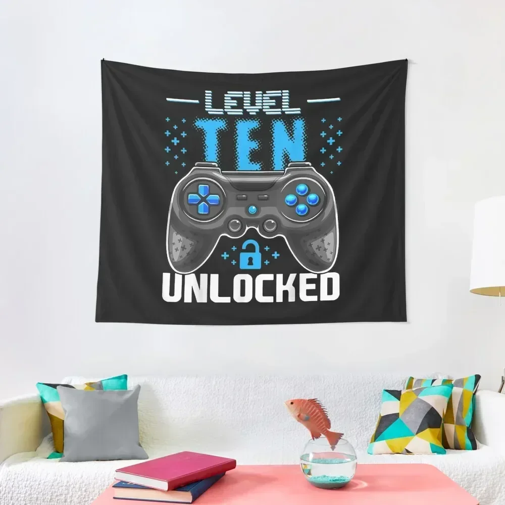 

Level 10 Unlocked Video Gamer Tapestry Things To Decorate The Room Art Mural Custom Tapestry