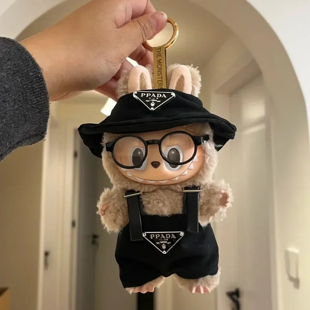 

For 17 Cm Labubu Mini Doll Clothing Outfit Hat Bag Clothes Shoes Labubu II Doll DIY Accessories Sitting Party Game Toys Gifts