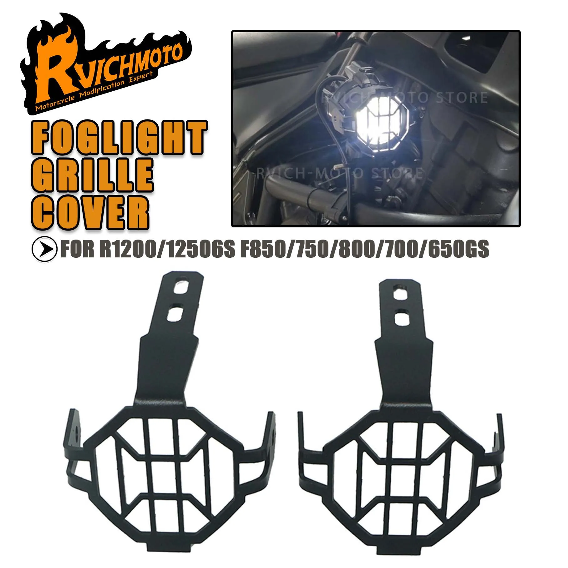 F 850 750 800 700 650 GS Fog Light Guard Grille Foglight Protection For BMW R 1200GS 1250GS R1200GS R1250GS ADV Protector Cover