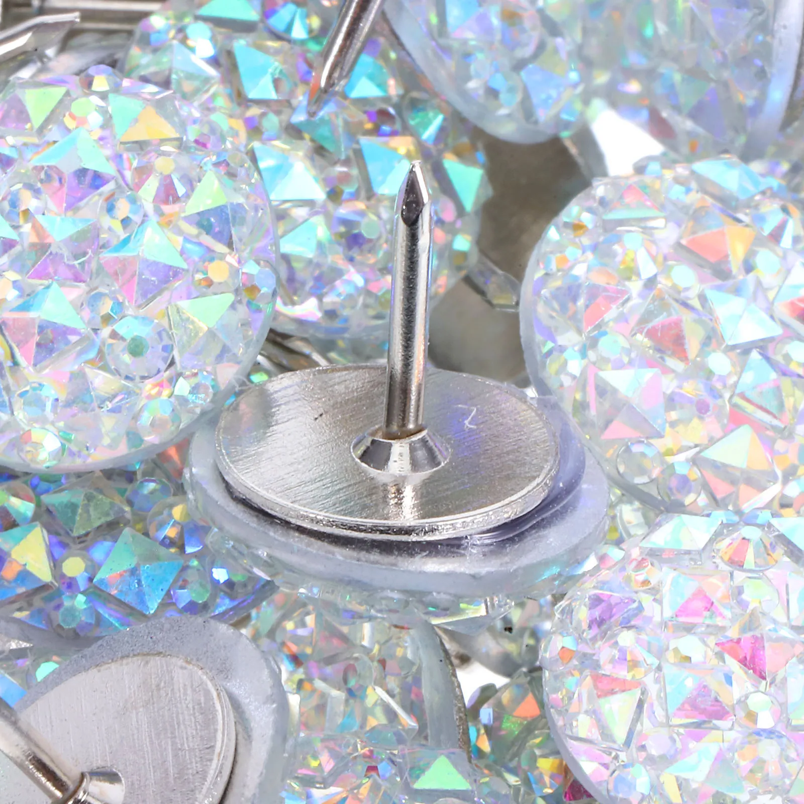 50 قطعة حجر الراين الراتنج الإبهام المسامير دبابيس الضغط الزخرفية للوحة الإعلانات لوحة الفلين مكتب عمل خريطة دبوس علامات