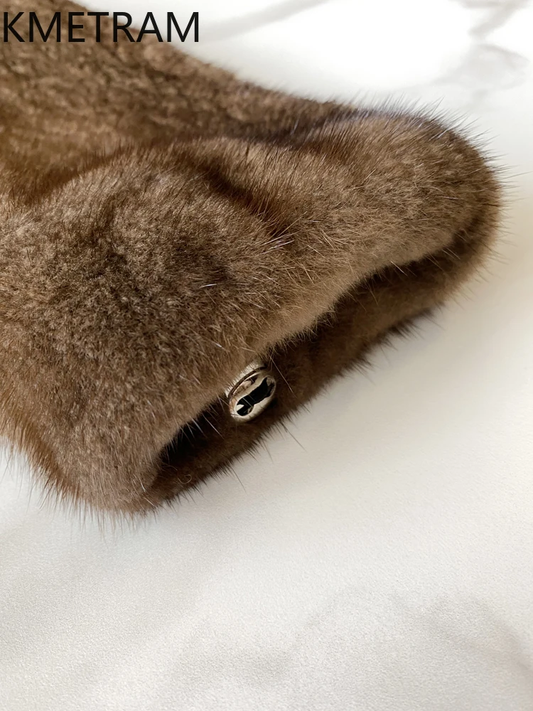 Natural Whole Mink Fur Coat Woman Short V-neck Fur Jacket High Quality Winter Women Clothing Furry Jackets 2025 шуба женская