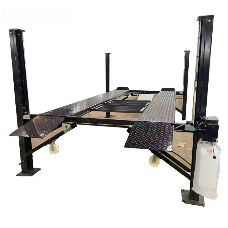 CE Certified 4000kg Capacity Mobile Car Lift  4 Post Hydraulic Auto Parking Lift Sale Certified Four Post Vehicle Hoist