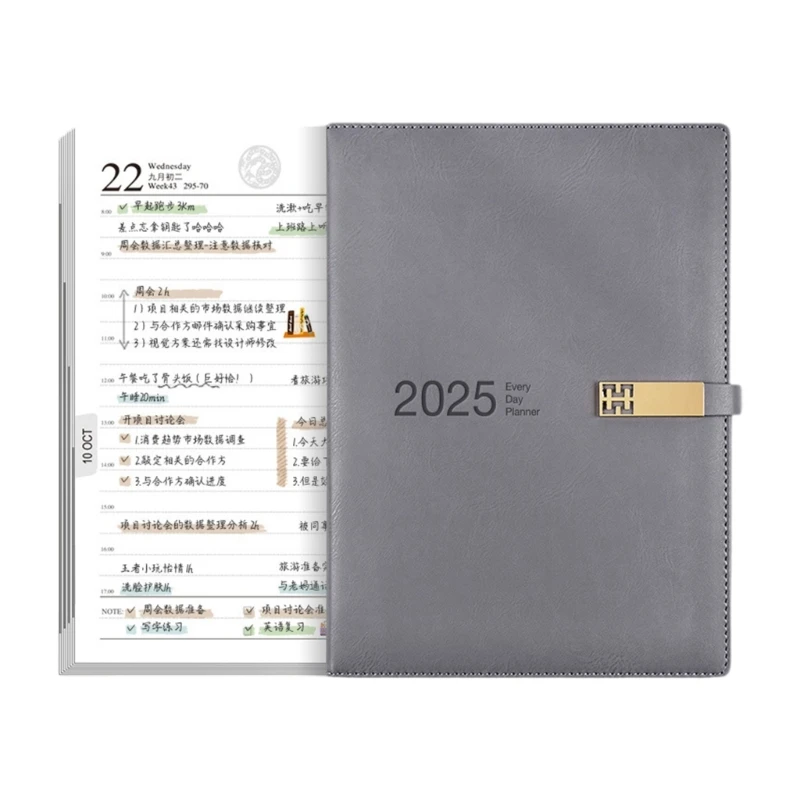 2025 Academic Planner Notebook ลงวันที่แผ่นสำหรับครูนักเรียน Planning Dropship