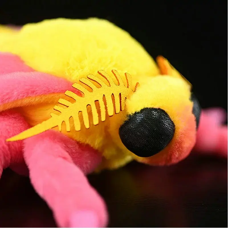 Original Insect Series Dolls Rose Maple Moth Plush Toy Simulation Animal North American Red Maple Moth Doll Kawaii Toy Gifts