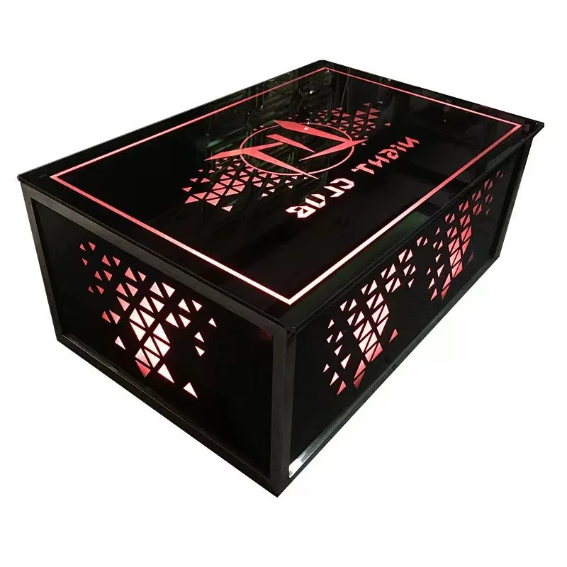Light up Night Club Lounge Outdoor High Top Cocktail Led bar Furniture Table and Chairs Led Round Tables for Event Party