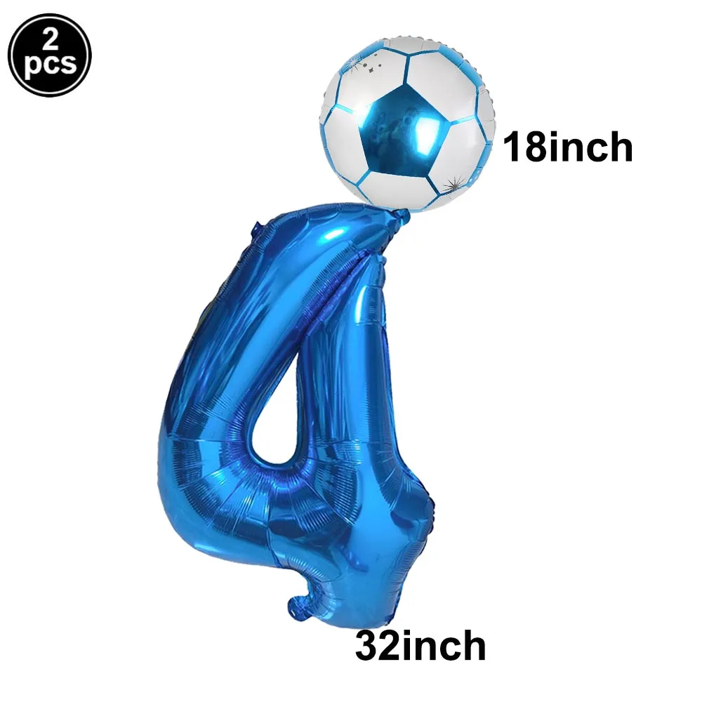 2 Stück Fußball 0-9 Nummernballons Set Kinder Fußball Geburtstagsparty Babyparty Fußballverein Fußballspiel Deko-Zubehör – Detail 5