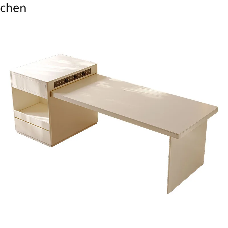 ZML Living Room Dining Table and Chairs Modern Simple Extendable Multifunctional Rock Board Island Table Dining Table Integrated
