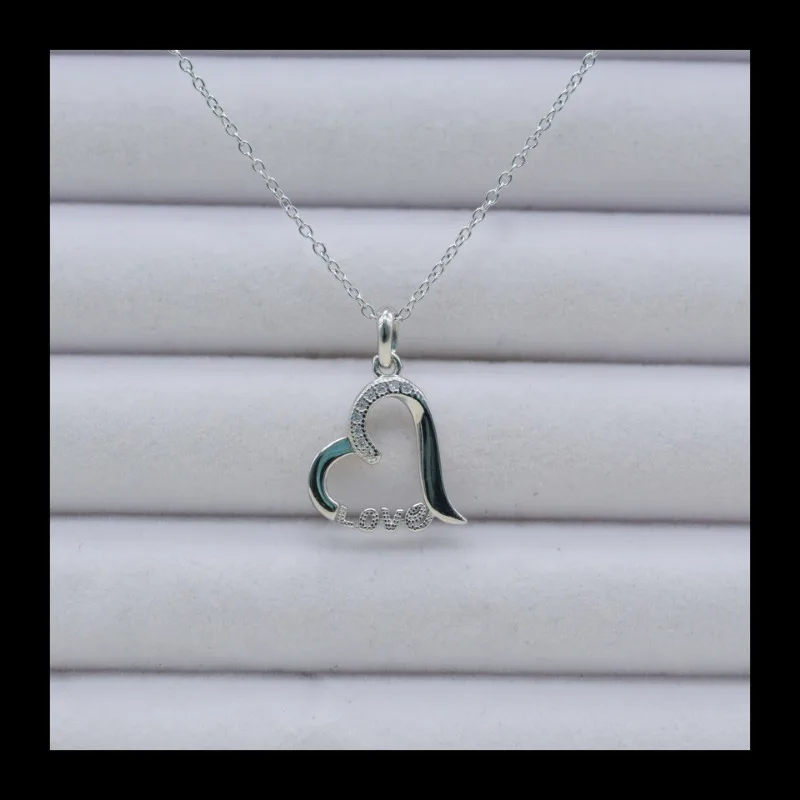 

AliExpress new hot-selling S925 sterling silver fashion romantic love necklace temperament collarbone chain women