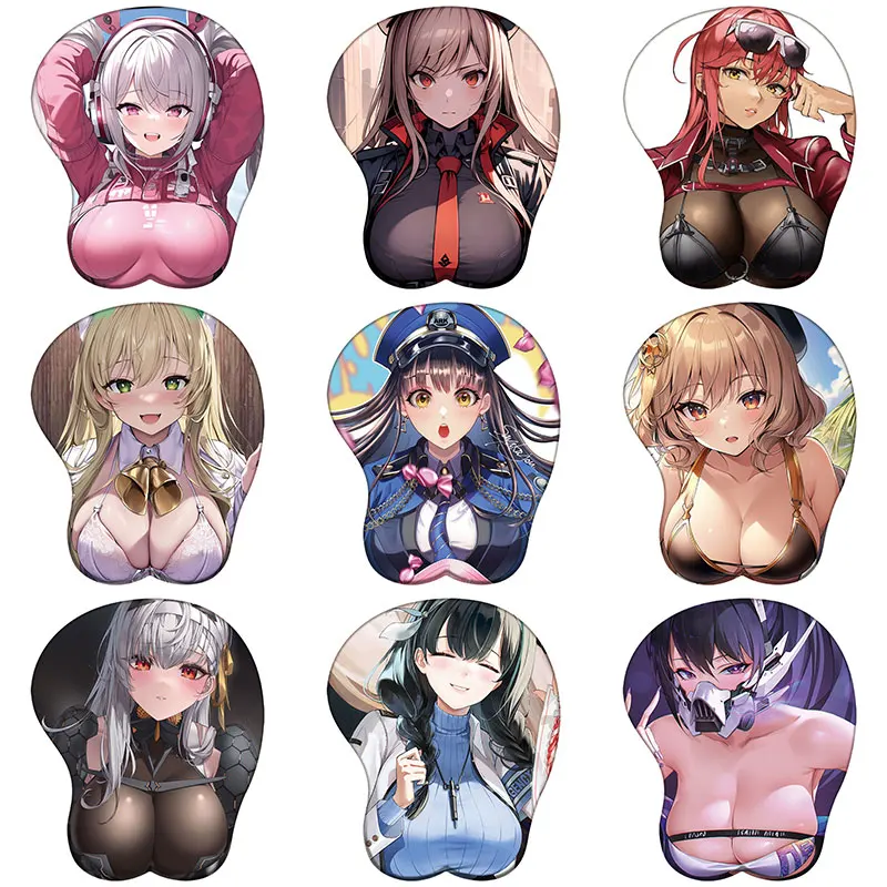 NIKKE The Goddess of Victory 3D Silicone Mousepad Alice Rapi Privaty Wrist Support Mouse Pad Anime Oppai Wrist Rest Mouse Pad