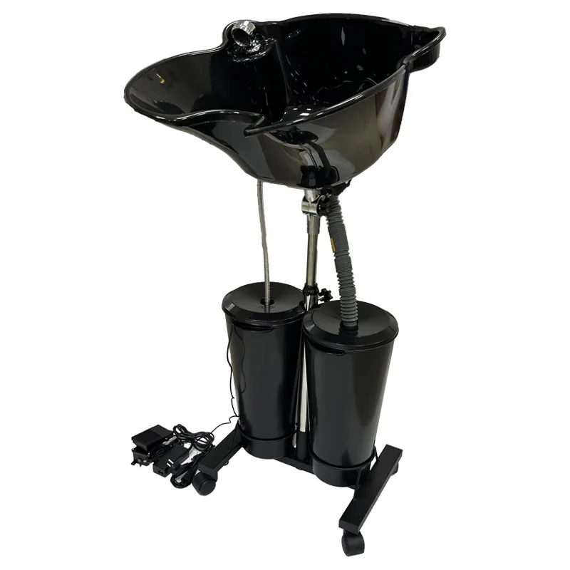 Portable Salon Hair Washing Sink Vertical Mobile Shampoo Basin With Water Pump Hairdressing Equipment