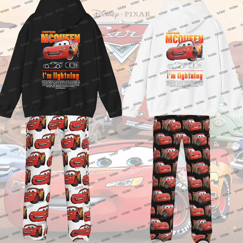 

Lightning McQueen Hoodies Autumn Winter Cotton Hoodie With Pajamas Pants Oversized Suits For Adult/Kids Men Women Hoodies