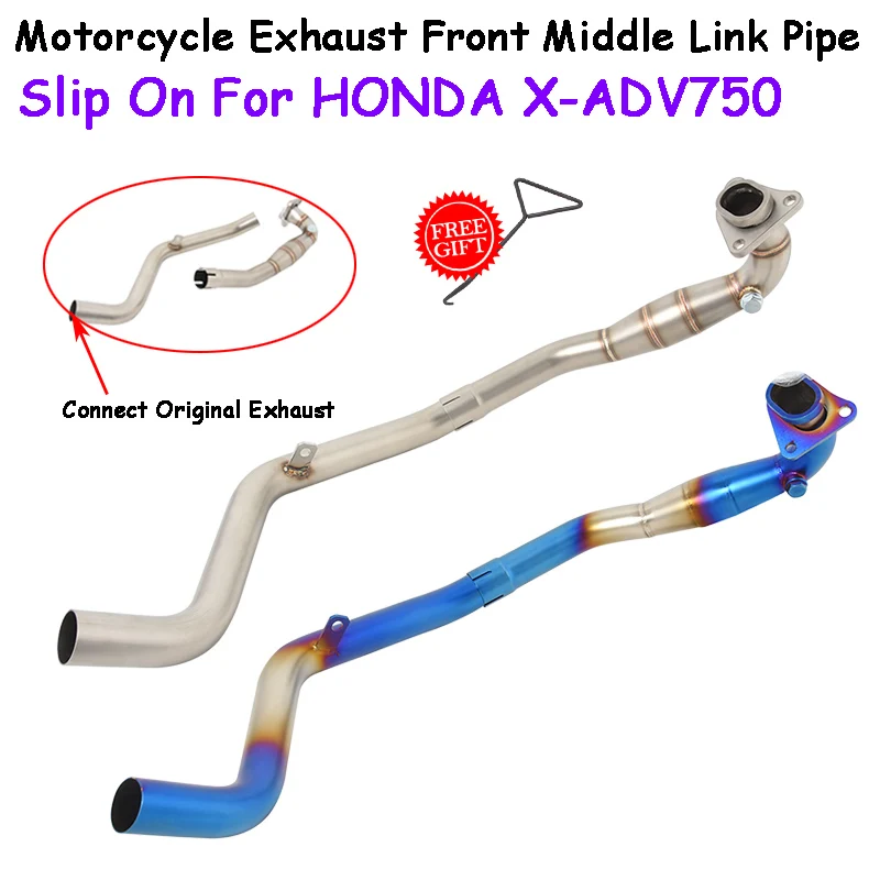 

For Honda X-ADV 750 X ADV750 XADV 750 Motorcross Exhaust Front Pipe Motorcycle Muffler Modify Stainless Steel Tube Link