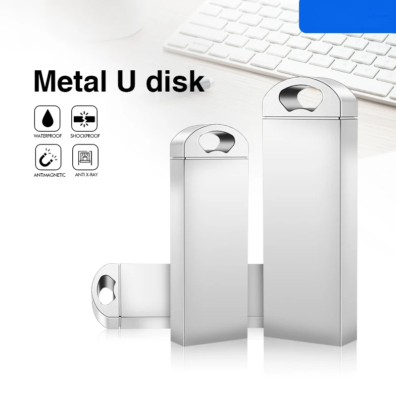 Mini Keychain USB Flash Drive, USB2.0 Metal Pen USB Flash Drive 8GB 16GB FlasDrive 8/16/32/64/128GB Portable U Disk Memory Stick