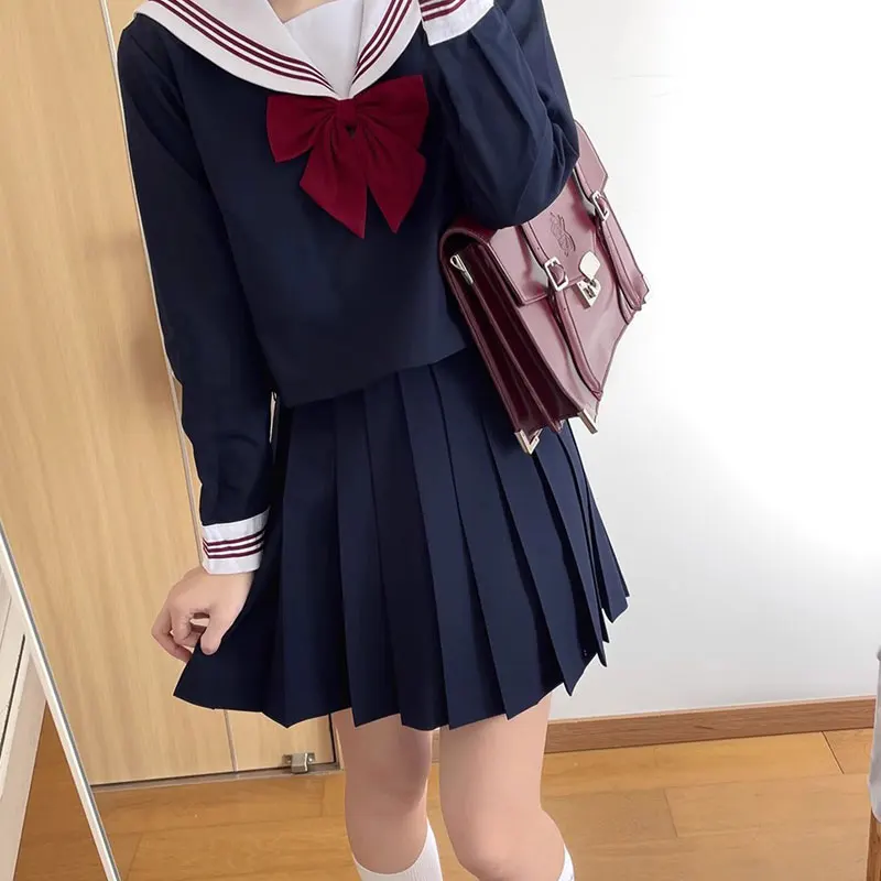 School Girl Uniform Japanese Class JK Uniforms Students Clothes for Korean Cosplay Sailor Suit for Women Skirt S-2XL