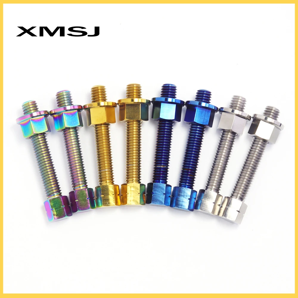 XMSJ Titanium Alloy Motocross Chain Adjuster Bolt Rear Axle M8 M10 Sprocket Locking Screws For KTM HONDA KAWASAKI SUZUKI YAMAHA