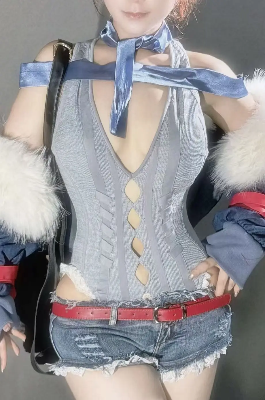 S-XL 2025Новый Аянами Рей Аниме EVA Косплей Костюм Женское Повседневное Пальто Шляпа Джинсы Пояс Аксессуары Опора Комплект Униформа Для Хэллоуина