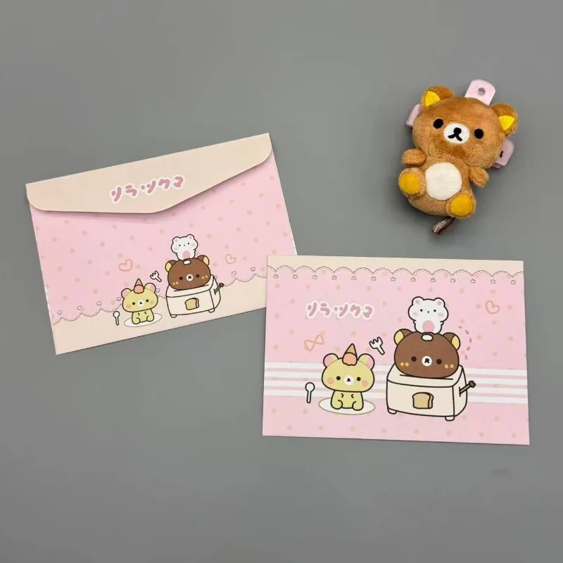 Pink polka dot Rilakkuma letter paper set cute handwritten gift friend letter paper cartoon high value