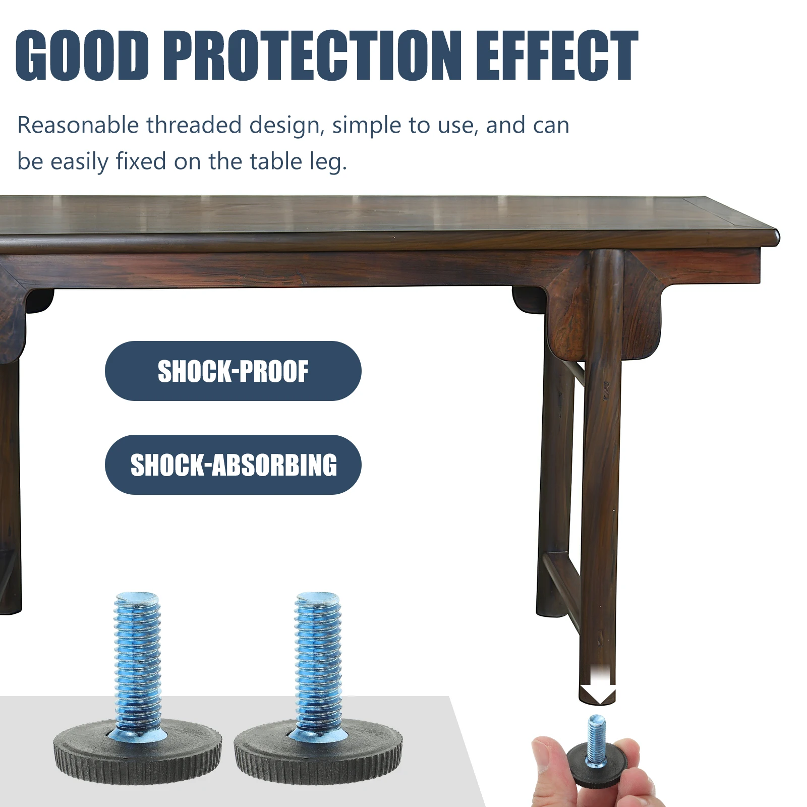 

20 Pcs Furniture Levelers Height Adjustable Table Leg Levelers Sturdy Iron Anti Noise Threaded Suitable Table Chair Sofa