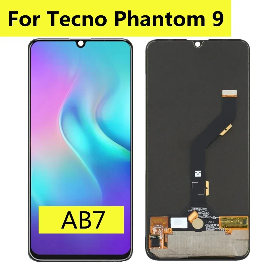 6.39" Amoled Phantom 9 Lcd For Tecno Phantom9 AB7 Lcd Display Touch Screen Digitizer Assembly For Tecno Phantom 9
