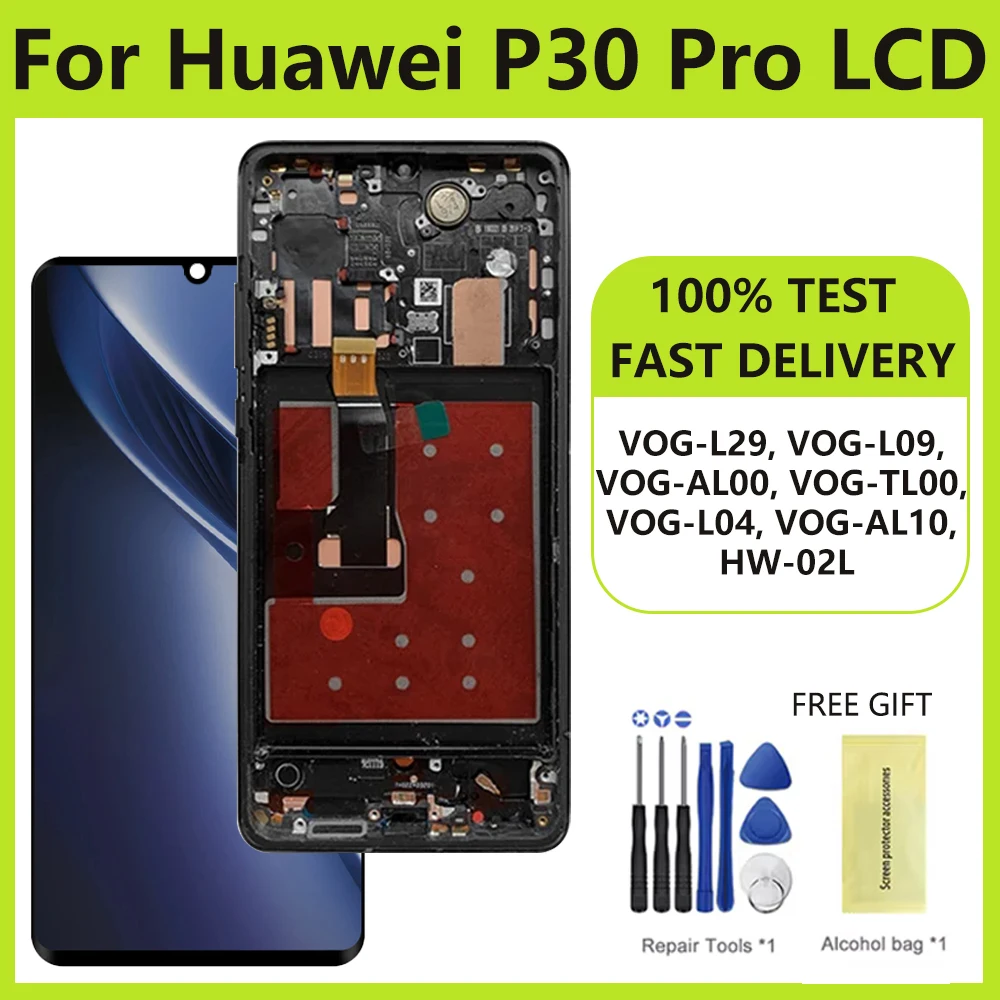 AMOLED Display Replacement for Huawei P30 Pro LCD Touch Screen Digitizer Assembly VOG-L29 VOG-L09 VOG-L04 lcd