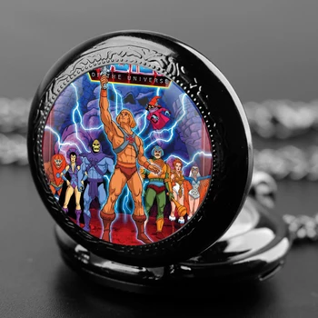 ساعة جيب كوارتز بقبة زجاجية وأرقام عربية للرجال والنساء ، قلادة قلادة ، سلسلة ، هدية للأطفال