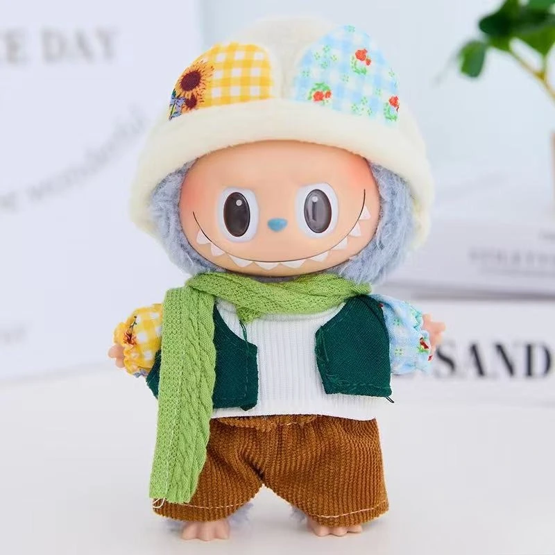 Schattige Pop Kleding Outfit Accessoires Voor 17 Cm Labubu V2 V1 Pop Kawaii Kleding Verschillende Stijlen Cosplay Jurk Kid speelgoed Geschenken