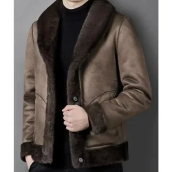 Original Ecological  Coat 2023 New Fur  Coat High grade Imitation    Coat Men's Imitation  Jacket Men's High end