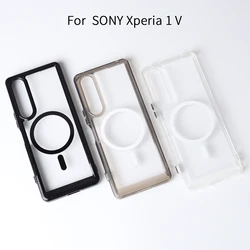 Magnetic Case For Sony Xperia 1 V  1VI Shockproof Magsafe Wireless Charging Clear Phone Cover