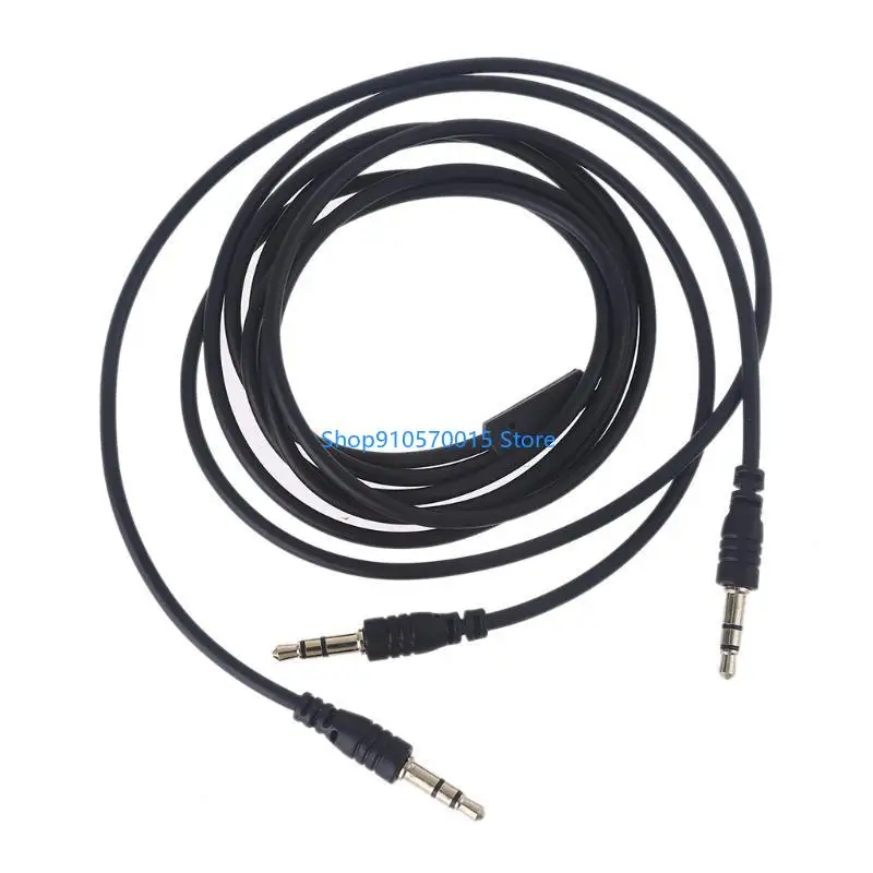 B95C Headphone 3.5mm Splitter Mic Cable Headset Male to 2 Dual Male Microphone Stereo Earphones Port
