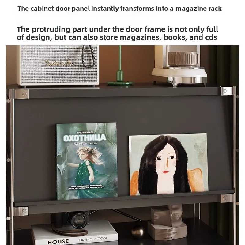 Bauhaus flap magazine cabinet, living room sofa side cabinet, Japanese-style bucket cabinet, floor-to-ceiling bedroom
