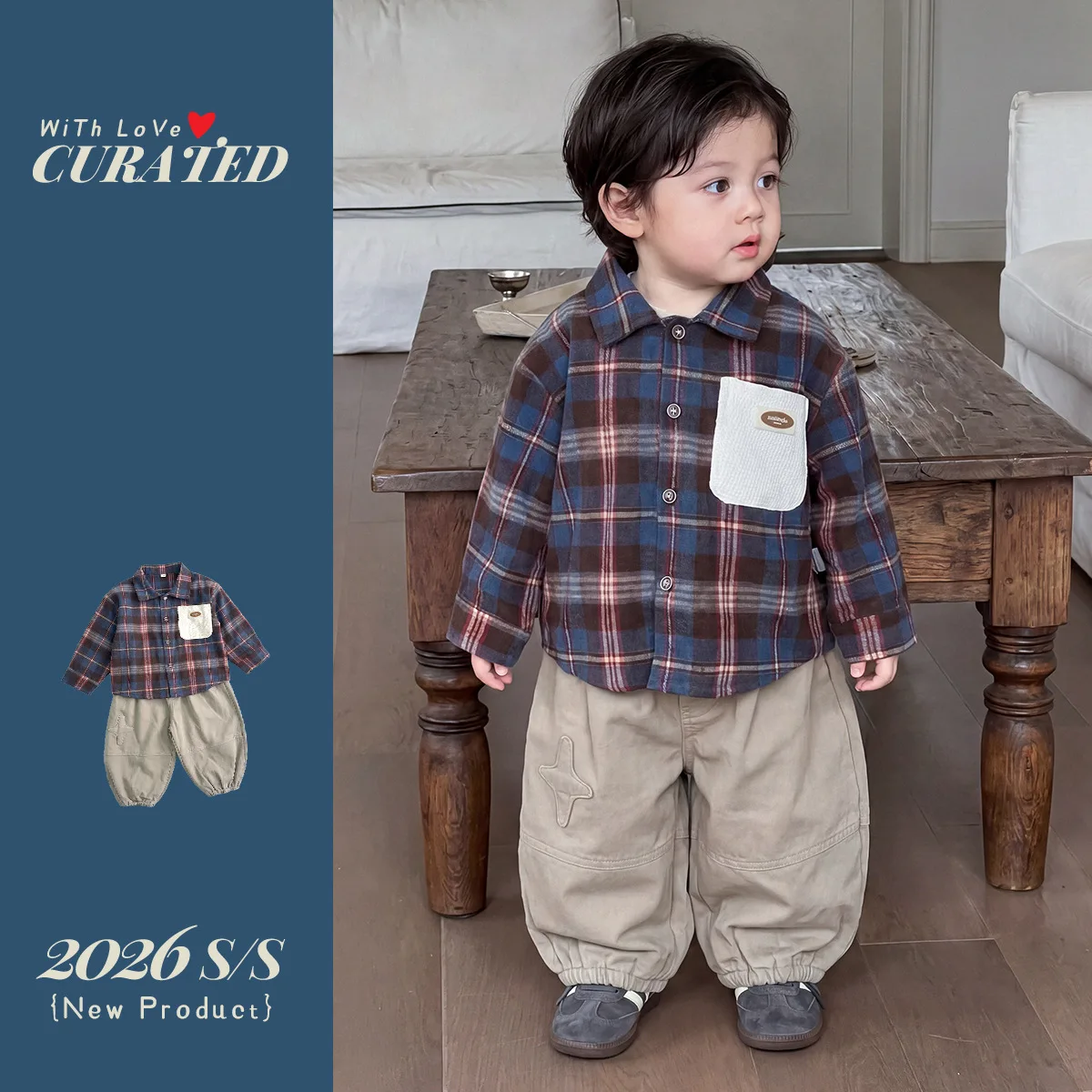 Autumn A-class Pure Cotton Boys' Set 1-year-old Boy Baby Korean Style Long Sleeved Shirt Two-piece Set Children's Pants