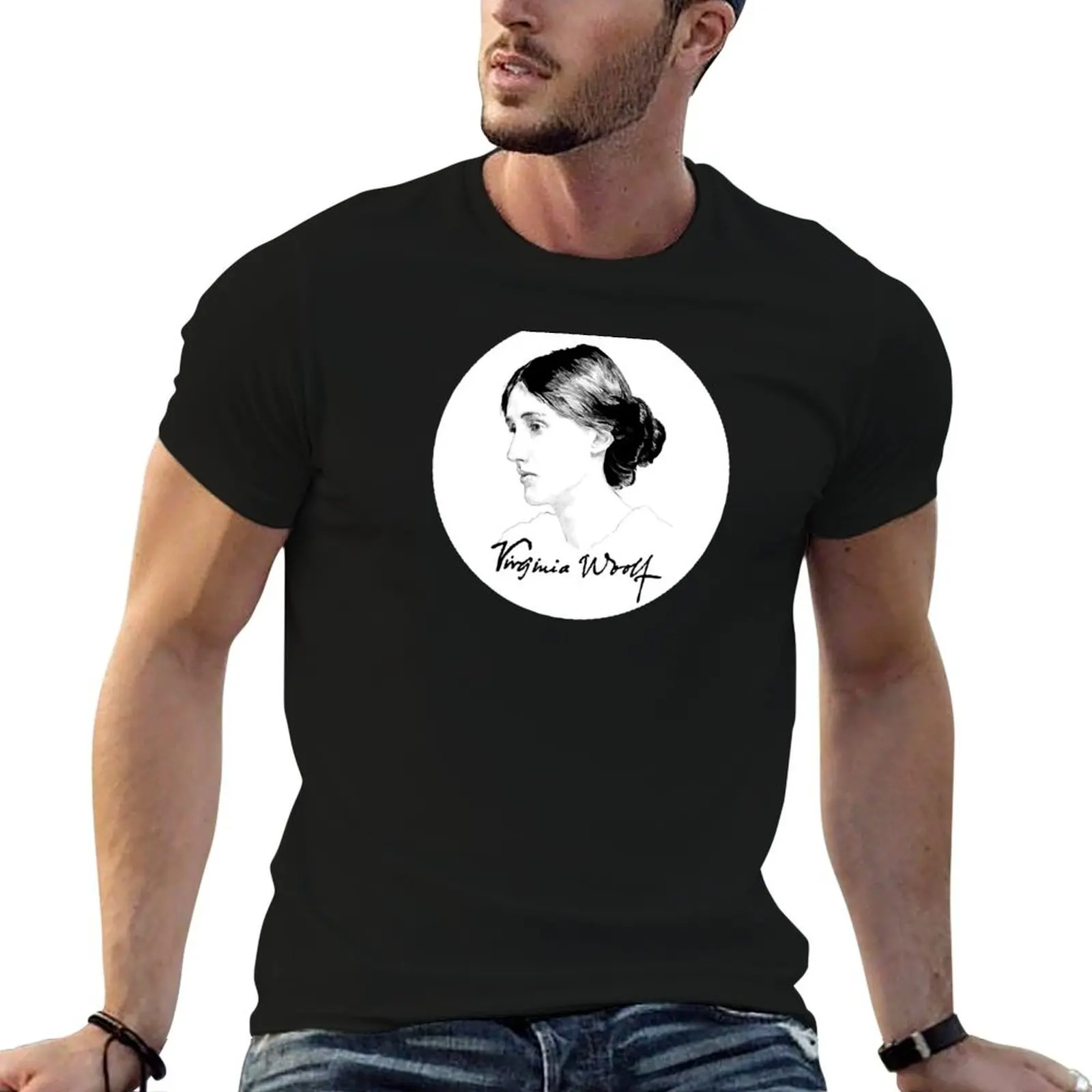 VIRGINIA WOOLF T-Shirt anime tshirt graphic shirts mens white t shirts