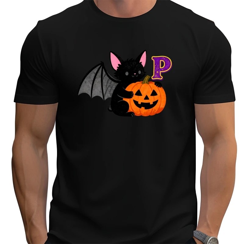 

Hip Hop Fun cartoon stylish graphic T-shirt everyday outfit Street Loose large size 100% Cotton Top