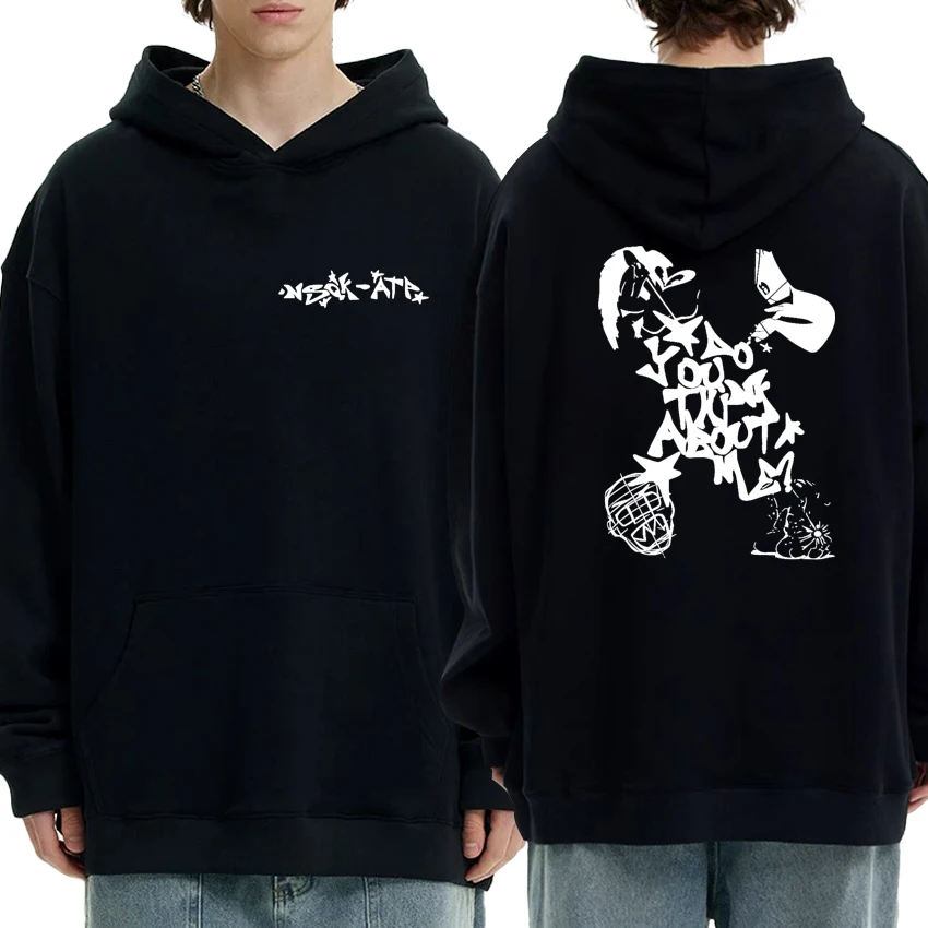 Nsqk Graphics Do You Think about Me Double Sided Printed Fleece Sweatshirt Men Women Long sleeve Hoodie Fashion Unisex Pullovers