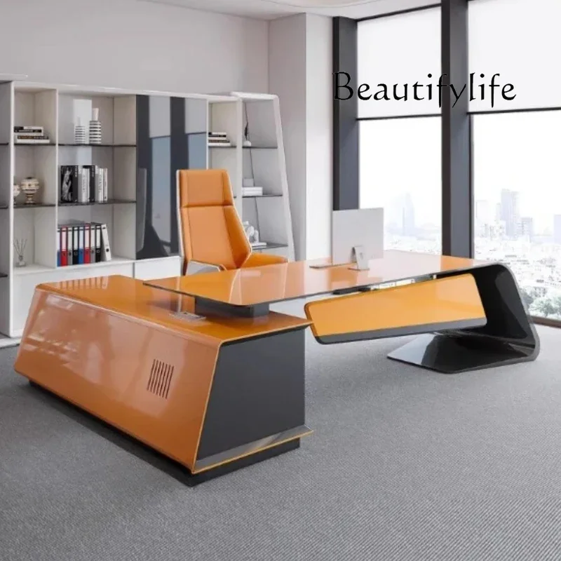 J مقاوم للماء خزانة مكتب مكتب فاخرة الكتابة الحديثة مكاتب الكمبيوتر التنفيذي دراسة الأبيض تخزين Escritorio Oficina الأثاث #2