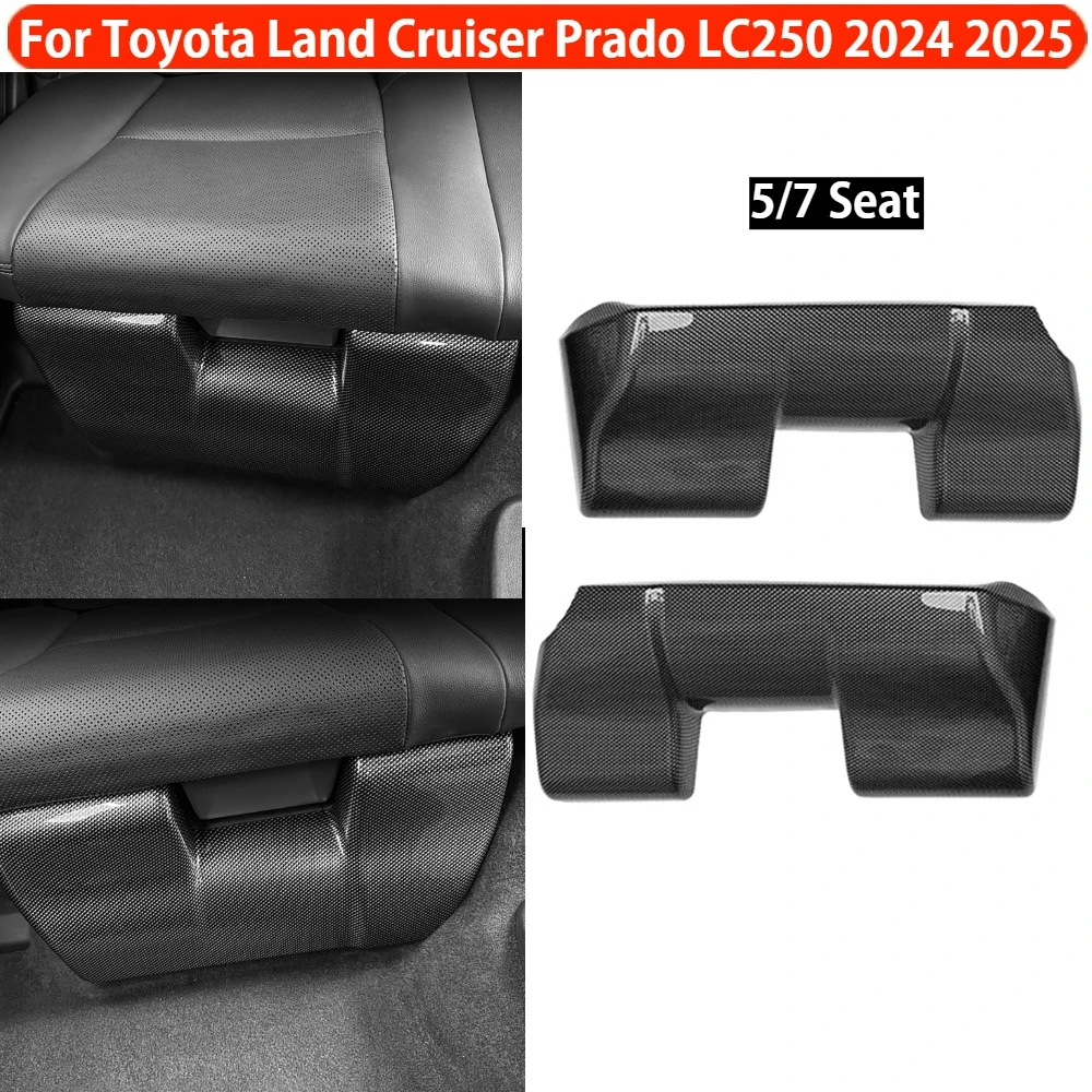 

Second Row Seat Back Bottom Protective Guard Cover Pad Anti Kick Plate Panel For Toyota Land Cruiser Prado LC250 2024 2025