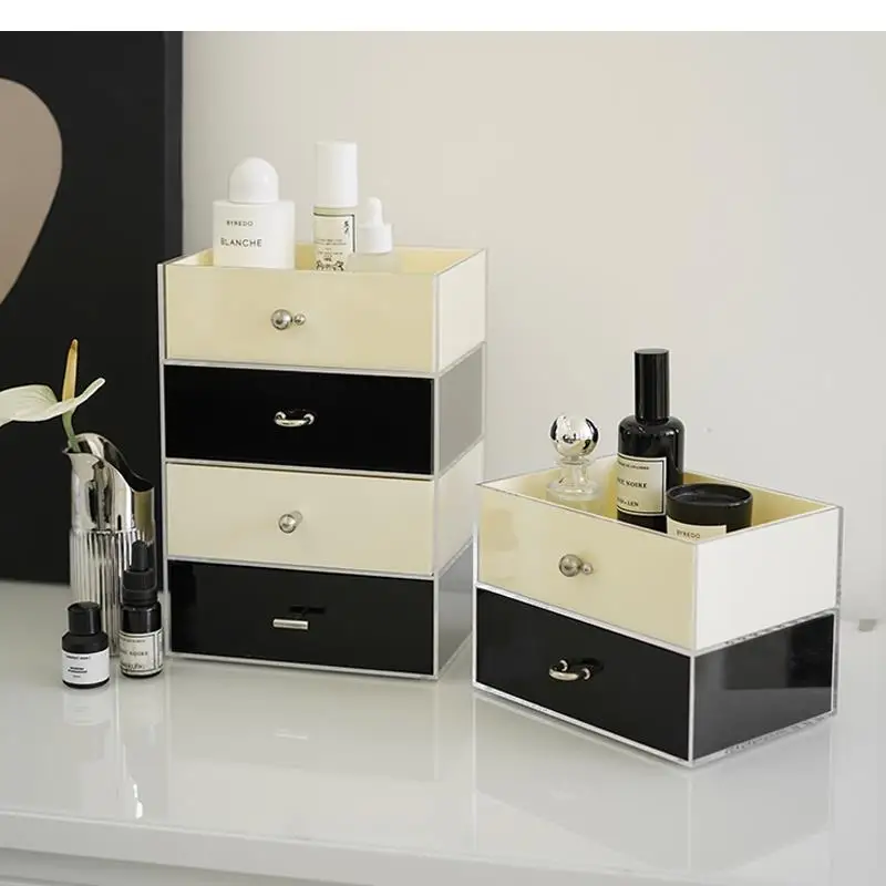 Imagem -04 - Desktop Acrílico Caixa de Armazenamento Household Drawer Dresser e Cosméticos Prateleira Home Decoração Acessórios Recipientes